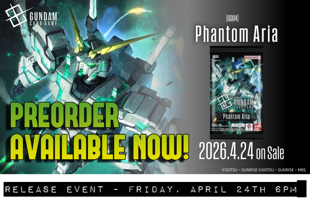 Gundam GD04 Phantom Aria Preorder and Launch Event Graphic